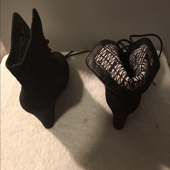 Cupid Suede Wedge Booties - Picture 2 of 9